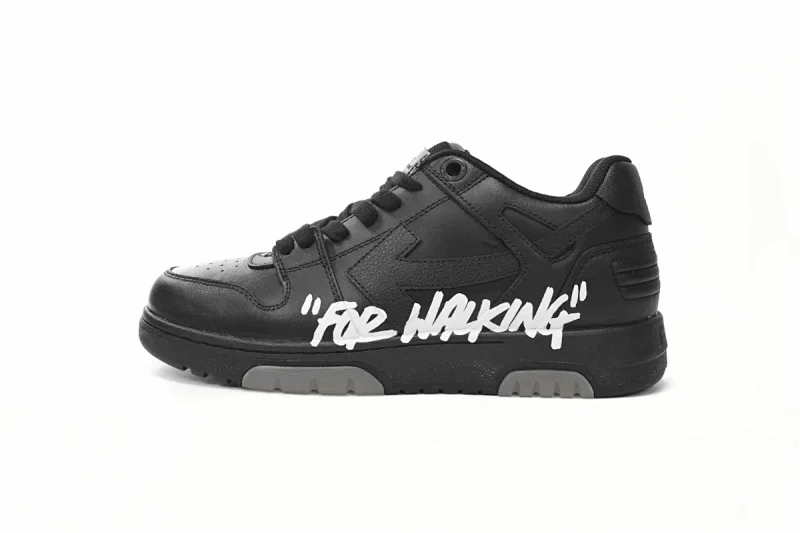 Off-White Out of Office OOO For Walking Leather Sneakers Black