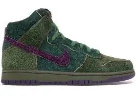 Nike Dunk High Veneer High Top Sneakers Green and Purple