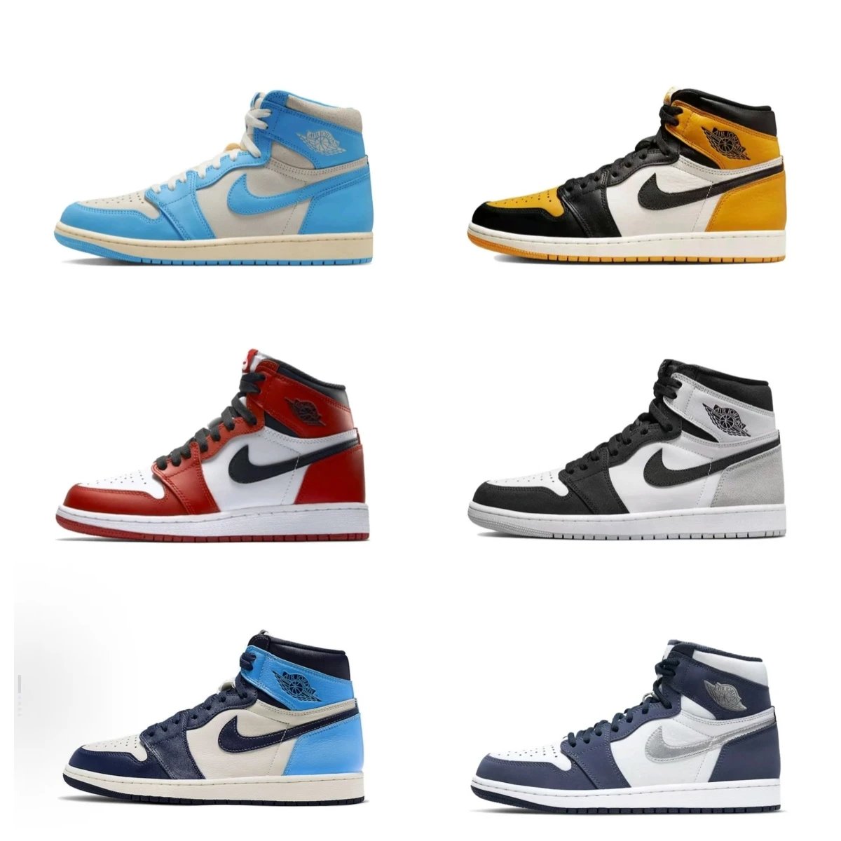 Nike Air Jordan 1 High OG Retro Basketball Sneakers Multicolor