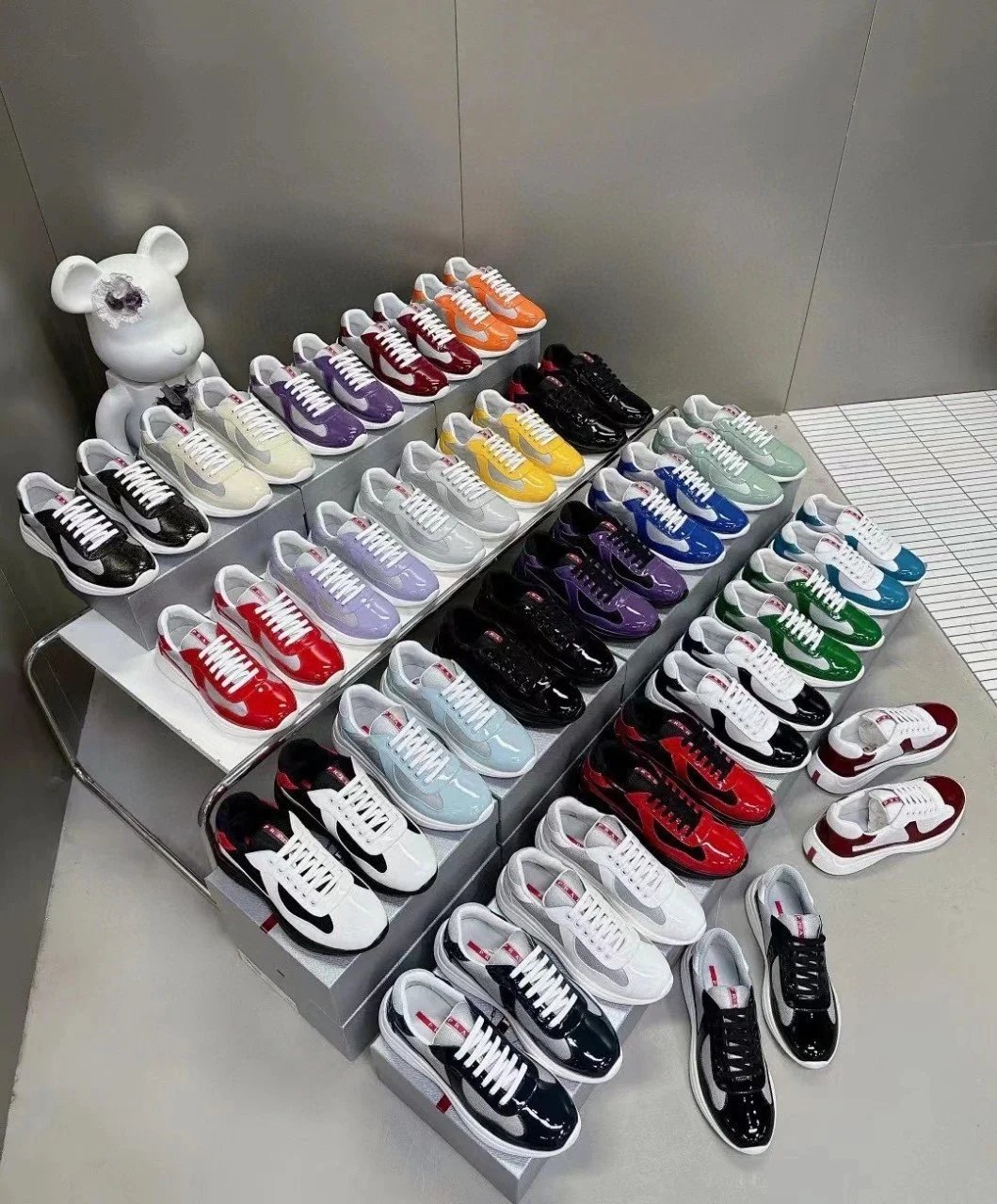 Prada America's Cup Chunky Sneakers Multicolor