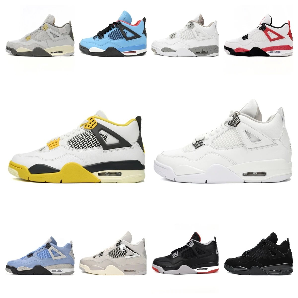 Jordan 4 Retro Chunky Basketball Sneakers Multicolor