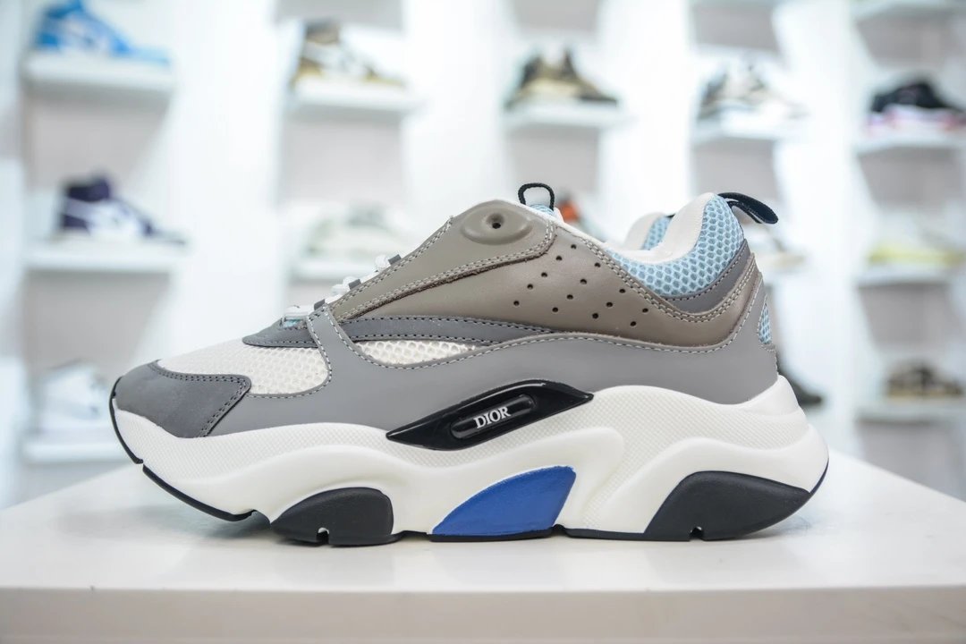 Dior B22 Chunky Sneakers Gray and Blue