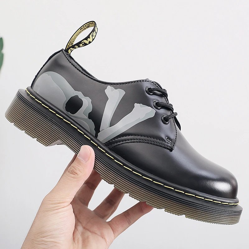 Dr. Martens 1461 Bex Bones Graphic Leather Oxford Shoes Black
